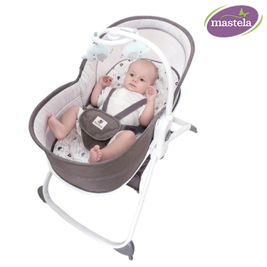 MASTELA 6 IN 1 MULTI-FUNCTION - BASSINET WITH ROCKER - GREY PINK